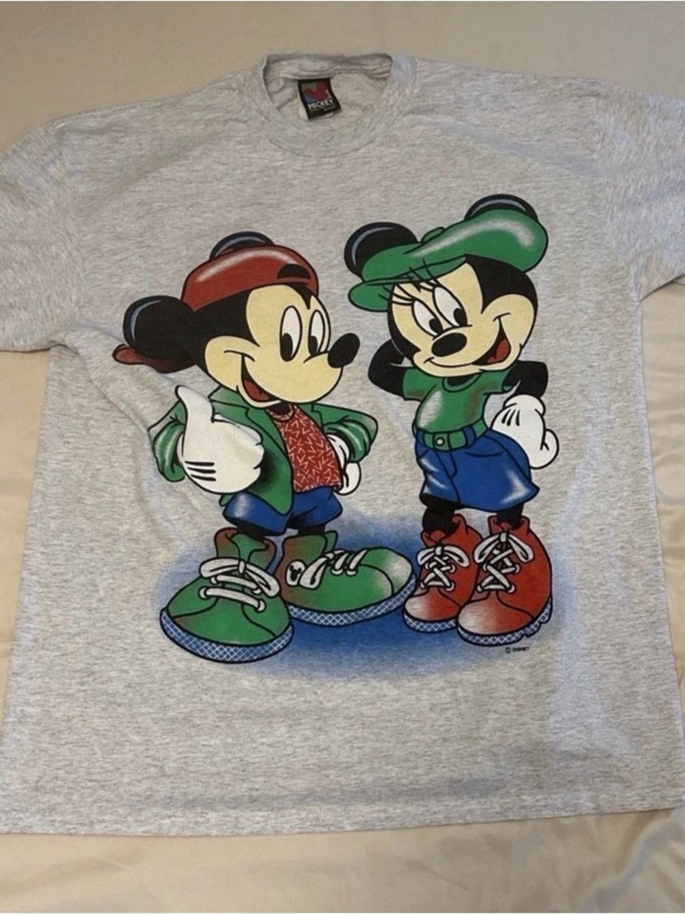 Mickey Unlimited Velva Sheen Disney Mickey and Minnie Hip Hop XL T-shirt Vintage